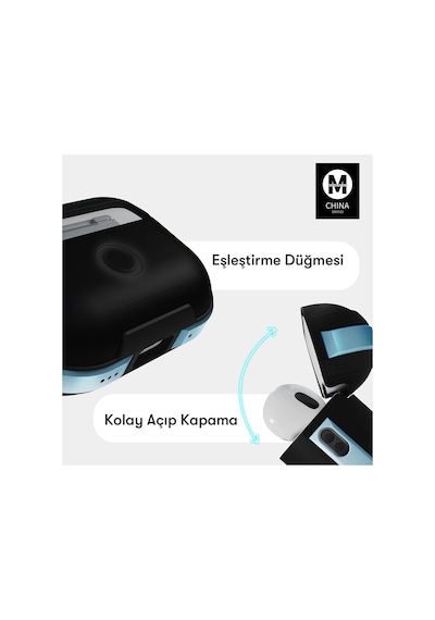 Newface - 888 - Airpods Uyumlu 3 3.nesil Movenchy Mo-a8 Armor Kılıf - Csmo-tex - - Lacivert