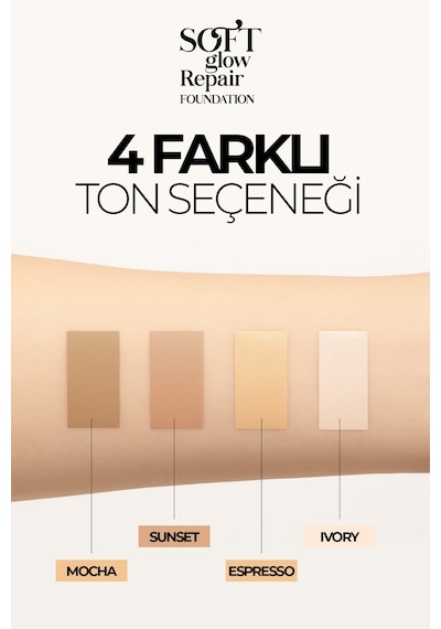 Mocha Soft Glow Repair Foundation Yumuşak Işıltılı Onarıcı Fondöten 30 Ml Biege