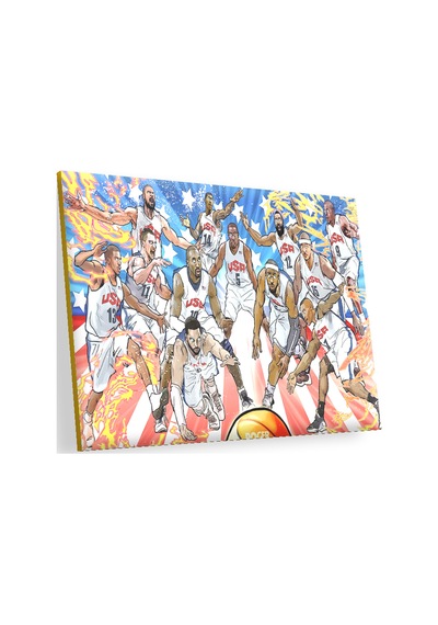 Cakasepetim Nba Rüya Takımı Çizim Ahşap Mdf Tablo