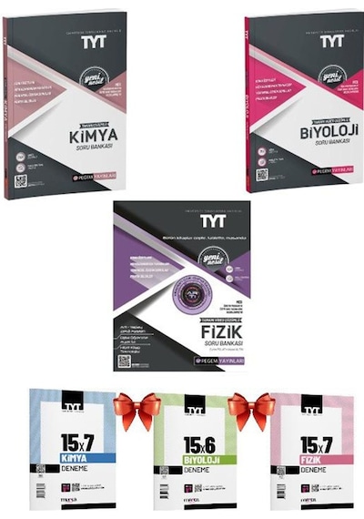 Tyt Fen Bilimleri Fizik-kimya-biyoloji Soru Bakası 3'lü Set Ve Tyt Deneme Hediye