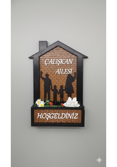 Kişiye Özel Aile İsimliği Kapı Üstü Hoşgeldiniz Yazılı Dekoratif Kapı Süsü Giriş Hoşgeldiniz Süsü