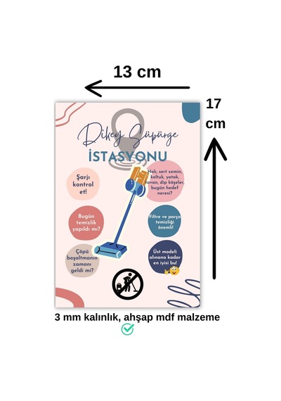 Kablosuz Dikey Süpürge Alan Yer İşareti Levhası, Şarjlı Dikey Süpürge İstasyon Bildirim Pano Tablosu
