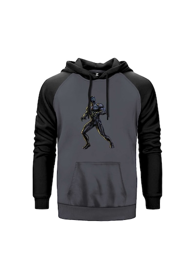 Black Panter Gold Gri Renk Reglan Kol Sweatshirt Gri