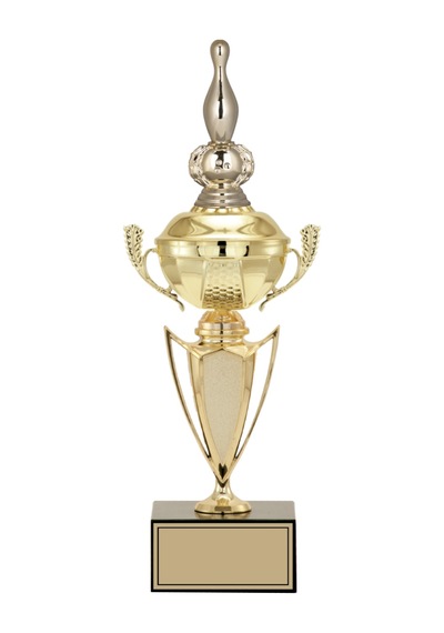 Odak Kupa - Figürlü Kupalar - Bowling / Labut Figürlü Kupalar Fg-068 C - 38 Cm Altın - Beyaz