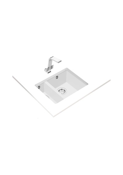 Teka Square 560 Tg Tezgah Altı Beyaz Granit Eviye