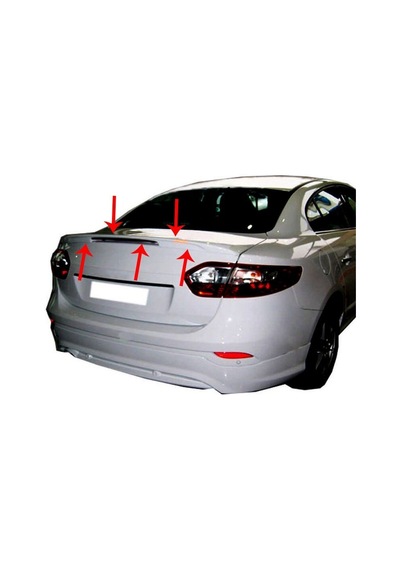 Renault Fluence SM3 Spoiler Bagaj (Işıklı) Fiber 2010 ve Sonrası
