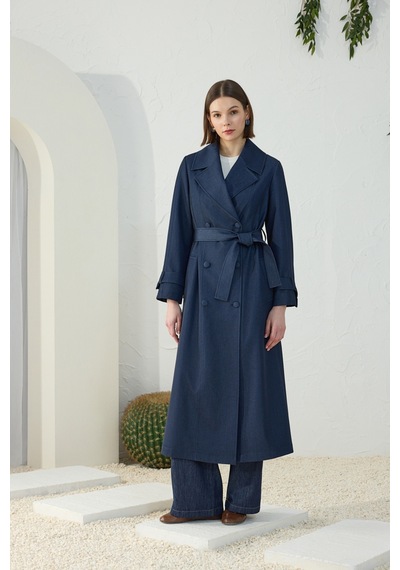 Aker Lacivert Denim Trençkot Lacivert Lacivert