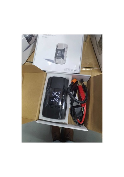 12000 Mah Akü Takviye Cihazi + 150psi Lastik Şişirme Hava Kompresörü Lcd Ekran Powerbank Led Lamba