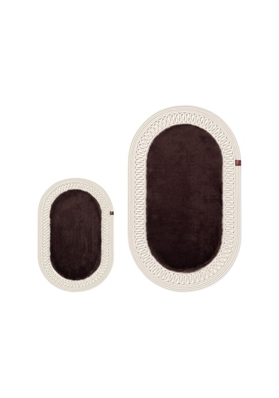 Banyo Paspası Takımı 60x100+40x60 Cm İç Trikot Acı Kahve & Krem
