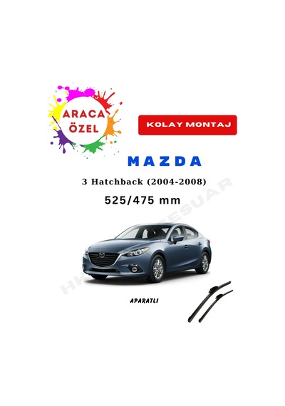 Mazda 3 Hatchback Silecek 2004-2008