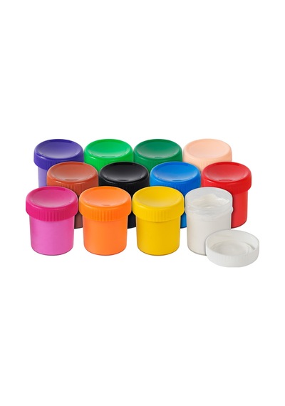 Tempera Guaj Boya, 12x20 Ml,suda Çözünür,geniş Yüzey Kullanımı,yoğun Renk Çok Renkli