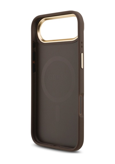 Apple Uyumlu iPhone 17 Air Guess Lisanslı 4g Yazı Logolu Kılıf&ekran&lens Koruyucu 3in1 Aksesuar Seti Kahverengi Kahverengi