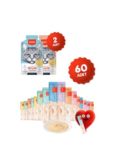Krema Kedi Ödül Maması 60 Adet 14gr 2 Adet Kedi Çorbası 50gr Hediyeli