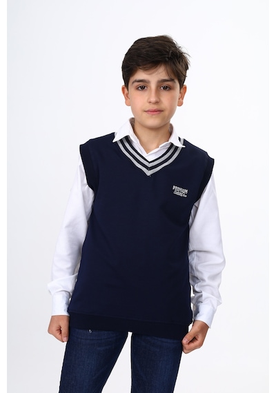 Toontoy Kids Toontoy Erkek Çocuk Okul Nakışlı Süveter Lacivert