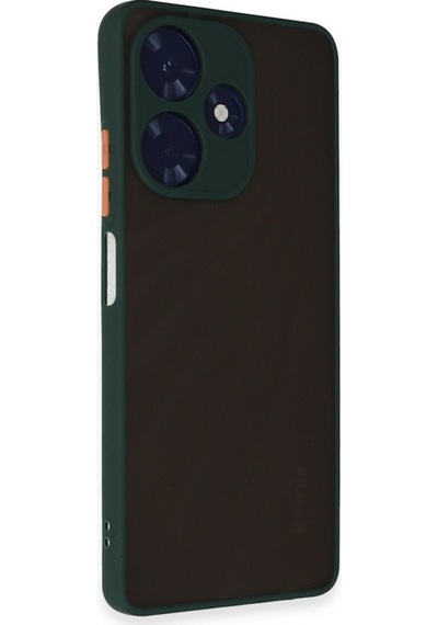 İnfinix Hot 30 4g İçin Uyumlu Buzlu Tasarım Renkli Tuş Mat Tasarım Sararmaz Kılıf