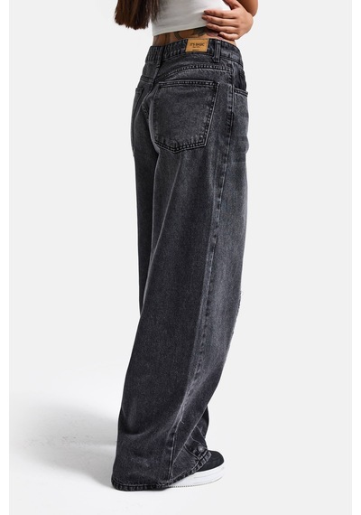 Itsbasic Kadın Füme Renk 4s6-14 Süper Baggy Paça Detaylı Tasarım Denim Jean Itsbasic Kadın Füme Renk 4s6-14 Süper Baggy Paça Detaylı Tasarım Denim Jean