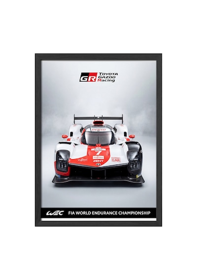 Toyota Gazoo Racing Siyah Ahşap Çerçeveli Poster, Dekoratif Araba Duvar Tablosu
