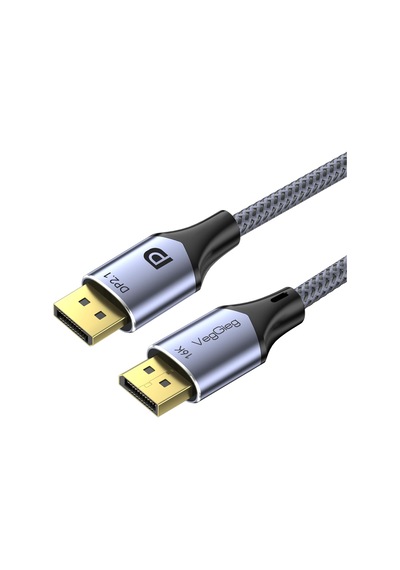 Lexroo Displayport 16k 60hz 8k 240hz 4k 240hz 80 Gbps Hdr Arc Örgülü Dp 2.1 Kablo 1.5 Metre