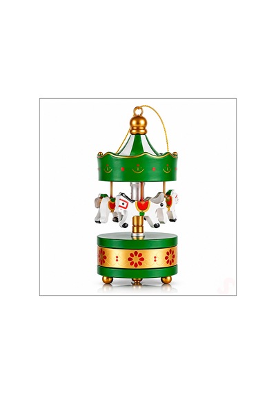 Yeşil Mini Atlıkarınca, 8,5 Cm X 3,5 Cm - 1 Adet