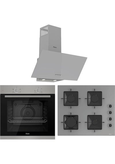 Ferre XE61MDV - SS208 - D088 Mekanik Statik XL Gri Ankastre Set