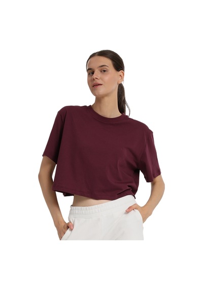 Sportive Sedona Cropped Kadın Bordo Günlük Stil T-shirt 25kk1034-brd 1776533 Bordo