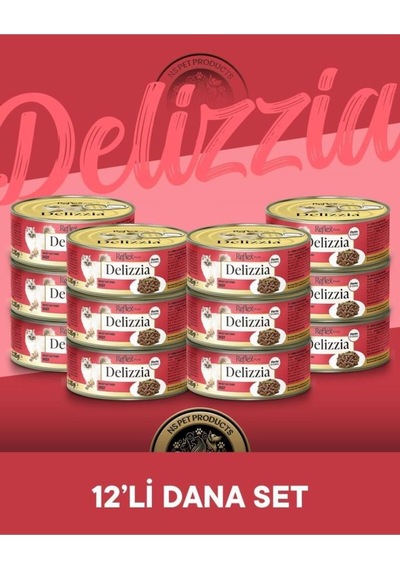 Reflex Plus Delizzia Yetişkin Dana Etli Gravy Kedi Maması 12x85 Gram