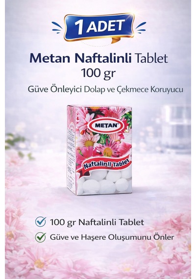 Metan Naftalinli Tablet 100 Gr Güve Önleyici Dolap Ve Çekmece Koruyucu 1 Adet