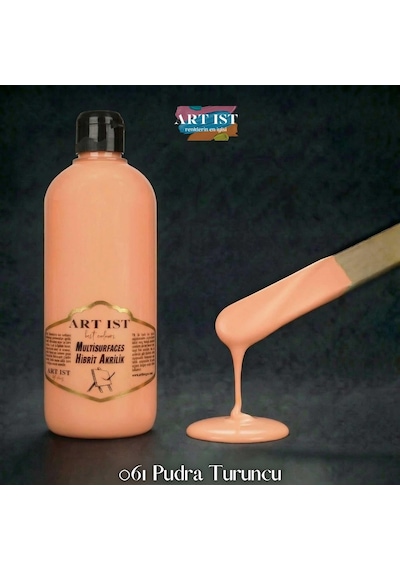 Multisurfaces Hibrit Akrilik Boyalar - 061 Pastel Turuncu Ahşap, Taş Tozu, Hobi, Dıy