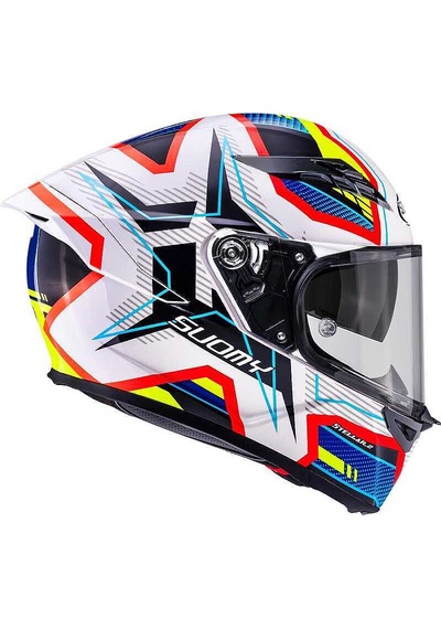 Suomy Motosiklet Kaskı - Stellar 2 Kask Blackstar Beyaz Mavi - M Beyaz - Mavi