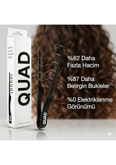 Mucizevi Tarak, Bukle Belirginleştirici Ve Hacim Verici, Islak Ve Kuru Saç İçin, Unisex Profesyonel Saç Tarağı Genel