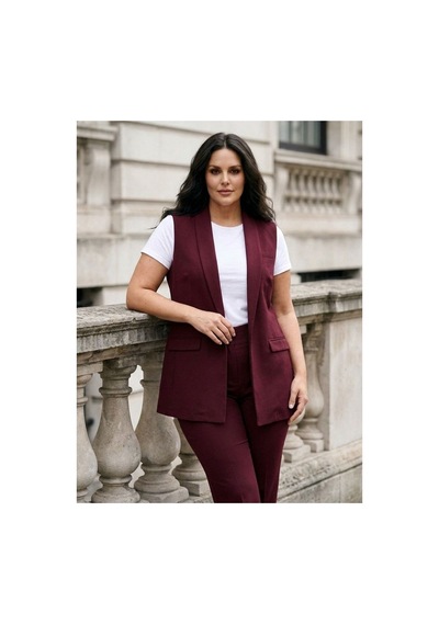 Hanezza Şık Kadın Atlas Blazer Yelek - 4 Mevsim Ofis Ve Günlük Kombinler Şarap Rengi - 4035067 Şarap Rengi Hanezza Şık Kadın Atlas Blazer Yelek - 4 Mevsim Ofis Ve Günlük Kombinler Şarap Rengi - 4035067 Şarap Rengi