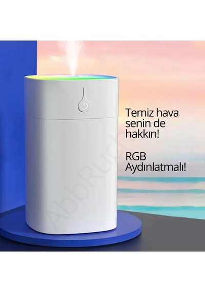 Abbruch Ultrasonik Hava Nemlendirici Humidifier 400 Ml Oda, Araç, Ofis Buhar Makinesi Koku Aroma Difüzör