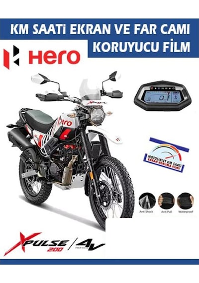 Hero X Pulse 200 / V4 Serisi Motosiklet Far Ve Ekran Km Koruyucu
