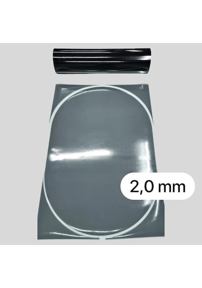 Buzlu Siyah Şeffaf Pvc 2,0 Mm Kalın Oval Masa Örtüsü Kaymaz Koruyucu, Düz Kenarlı Yarım Daireli Siyah