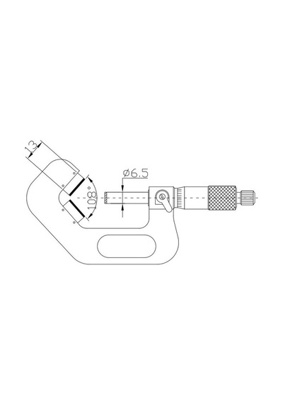 Fett As-151010 1-15 mm Asimeto Mekanik V Yataklı Mikrometre