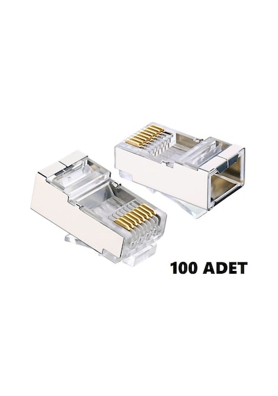 Rj45 Metal Jack Konnektör 100 Adet