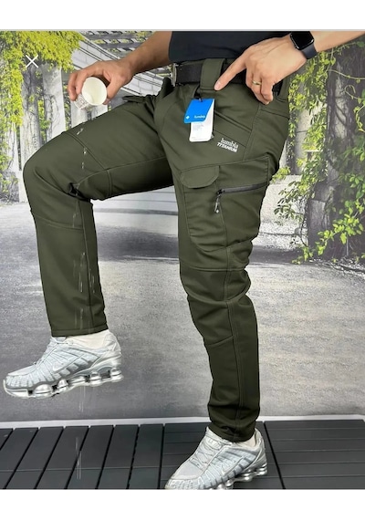 Taktikal & Taktik Kışlık Softshell Su Dayanıklı Ve Rüzgar Geçirmez Outdoor Pantolon Haki