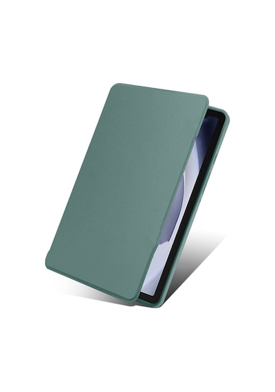 Nourthkiingdom Galaxy Tab A9 Kılıf Uyumlu Termik Kalem Bölmeli Dönebilen Standlı Kılıf-gri Tablet Kılıfı