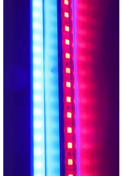 Alüminyum Kasalı Çubuk Bar Led 12v 72 Ledli 5730 Şeffaf Cam Mavi Led