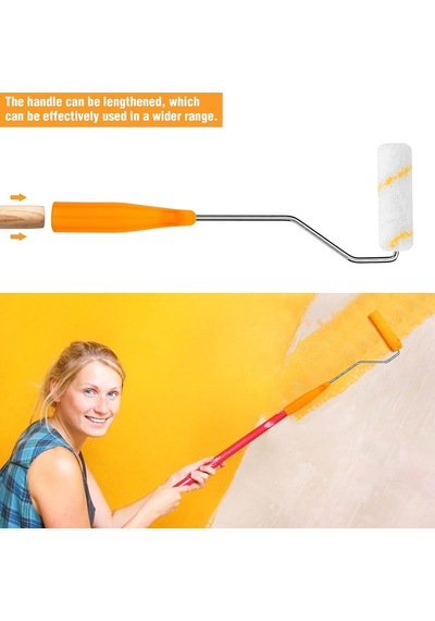 Tr 25 Adet Boya Silindiri Seti, Mini Boya Rulosu Fırça, 20 Küçük Boya Rulosu, 1 Renkli Rulo Sap Ve 4 Eldiven, Duvar