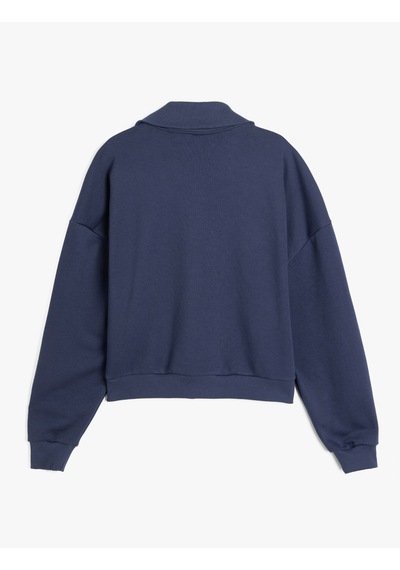 Koton Üç İplik Uzun Kollu Dik Yaka Yarım Fermuarlı Sweatshirt Lacivert 5sak10175ek Lacivert Koton Üç İplik Uzun Kollu Dik Yaka Yarım Fermuarlı Sweatshirt Lacivert 5sak10175ek Lacivert