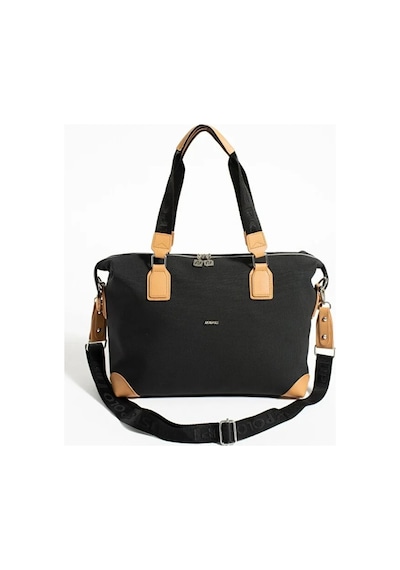 Just Polo Kadın Büyük Valiz Boy Ayarlanabilir Askılı Lüks El Ve Omuz Çantası Shopper Ebat: 33 X 40 Cm Siyah - Taba
