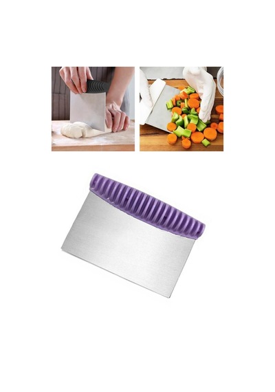 Flosoft Metal Spatula Hamur Kesici Doğrayıcı Kazıyıcı, Sebze Meyve Dilimleyici Paslanmaz Metal