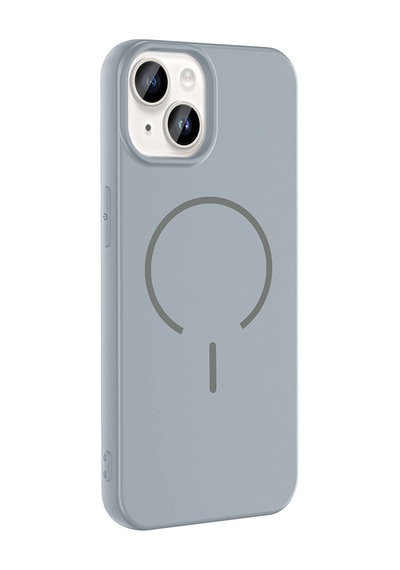 Apple iPhone Uyumlu 13 Kılıf Magsafe Destekli Kamera Korumalı Yumuşak Silikon Pazarplus Mürdüm