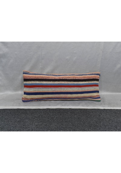 Zehra Abla Halı Yeni El Dokuma Dekoratif Lumbar Kilim Kırlent Yastık Kılıfı 6205