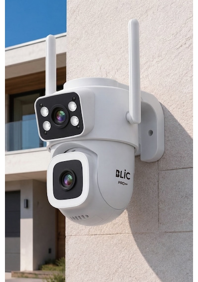 Blic Blm-112 Çift Lensli 6 Mp 3+3 Mp Wi-fi Ptz Ip Güvenlik Kamerası, Ip66 Dış Mekan, Gece Görüşü V