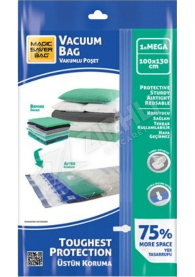 4 Adet Magic Saver Bag Tekli Mega Vakumlu Poşet