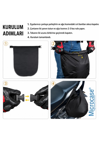 Microcase Bisiklet Scooter Kask Geniş Taşıma Çantası Kask Kılıfı 65x65 Cm Al5615 Siyah