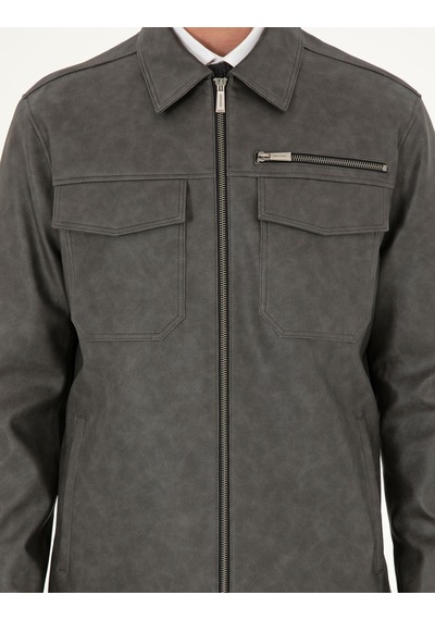 Pierre Cardin Erkek Antrasit Deri Mont-kaban 50300561-070 Antrasit