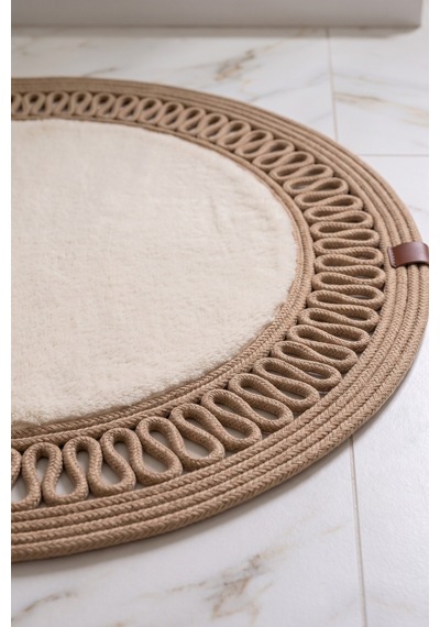 Banyo Paspası Takımı 60x100+40x60 Cm İç Trikot Bej & Camel